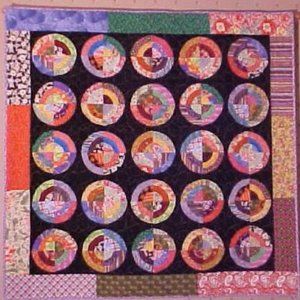 Quilt Wall Hanging Spinning Circle Applique